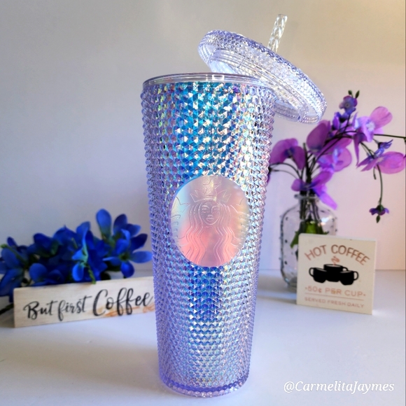 🦄 Unicorn Iridescent Bling Studded Acyrlic Starbucks Venti 24oz Tumbler ☆》NWT《☆ - Picture 6 of 7